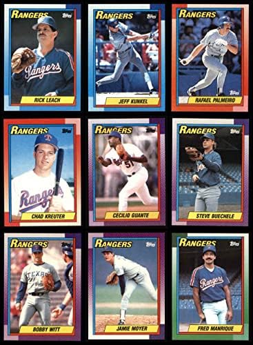 1990 Topps Texas Rangers Szinte Teljes Csapat Állítsa be a Texas Rangers (Set) NM/MT Rangers
